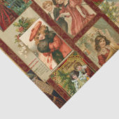 Feierliche Weihnachtskarte Collage-Red BG Seidenpapier (Ausschnitt)