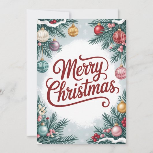 Feierliche Weihnachtskarte Karte (Vorderseite)