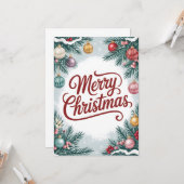 Feierliche Weihnachtskarte Karte (Vorderseite/Rückseite Beispiel)