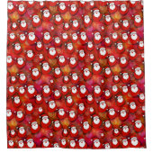 Feierliche Weihnachtsklauseln Duschvorhang (Vorderseite)