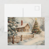 Feierliche Weihnachtslandschaft Postkarte (Vorne/Hinten)