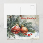 Feierliche Weihnachtslandschaft Postkarte (Vorne/Hinten)