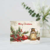 Feierliche Weihnachtslandschaft Postkarte (Stehend Vorderseite)