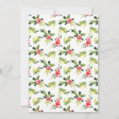 Feierliche Weihnachtsmannmütze Frohe Weihnachten K Einladung (Rückseite)