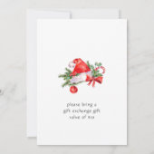 Feierliche Weihnachtsmannmütze Frohe Weihnachten K Einladung (Rückseite)