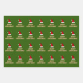 Feierliche Weihnachtsmannmütze + Strickte "NUR CHR Geschenkpapier Set (Vorderseite 3)