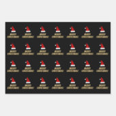 Feierliche Weihnachtsmannmütze + Strickte "NUR CHR Geschenkpapier Set (Vorderseite)