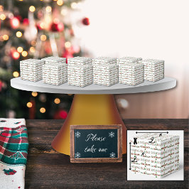 Feierliche Weihnachtstypografie Geschenkschachtel