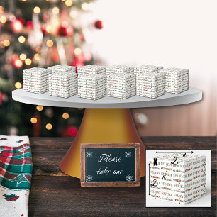 Feierliche Weihnachtstypografie Geschenkschachtel