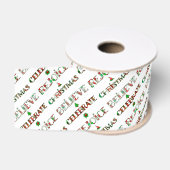 Feierliche Weihnachtstypografie Ripsband (Spule)