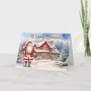 Feierliche Weihnachtswinterkarte Dankeskarte