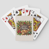 Feierliche Weihnachtswortkunst Spielkarten (Rückseite)