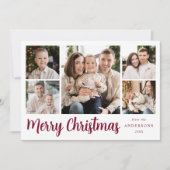 Feierliche Weinschrift 5 Fotocollage Feiertagskarte (Vorderseite)