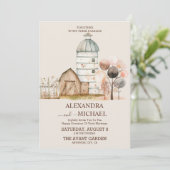 Feierliche Western-Hochzeit Einladung (Stehend Vorderseite)