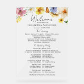 Feierliche Wildblume Akronylic Programmunterschrif Acrylschild (Vorderseite)