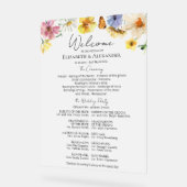 Feierliche Wildblume Akronylic Programmunterschrif Acrylschild (Winkel)