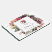 Feierliche Winter Florals Weihnachtsfeier Gästebuch (Ecke)
