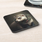 Feierliche Winterferien/Weihnachten Untersetzer (Linke Seite)