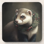 Feierliche Winterferien/Weihnachten Untersetzer (Vorderseite)