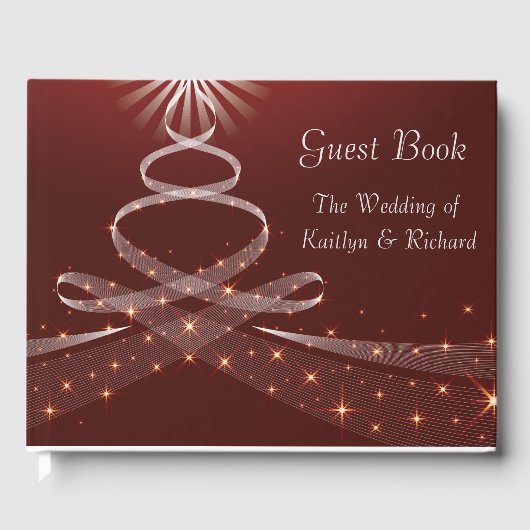 Feierliche Winterhochzeit Gästebuch (Vorderseite)