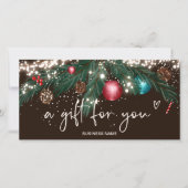 Feierliche Winterkränz-Logo Geschenkgutschein brau (Vorderseite)