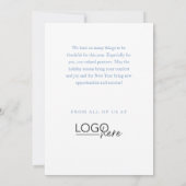 Feierliche Winterlandschaft für Ihr Logo Feiertagskarte (Rückseite)