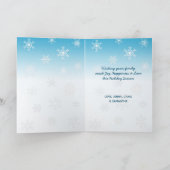 Feierliche Winterschlaf glückliche Ferien Karte (Innenseite)