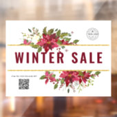 Feierliche Winterschlussverkaufsstelle - Fensterve Fensteraufkleber (Blatt 2)