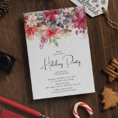 Feierliche Winterweihnachtsfeier Florals Einladung