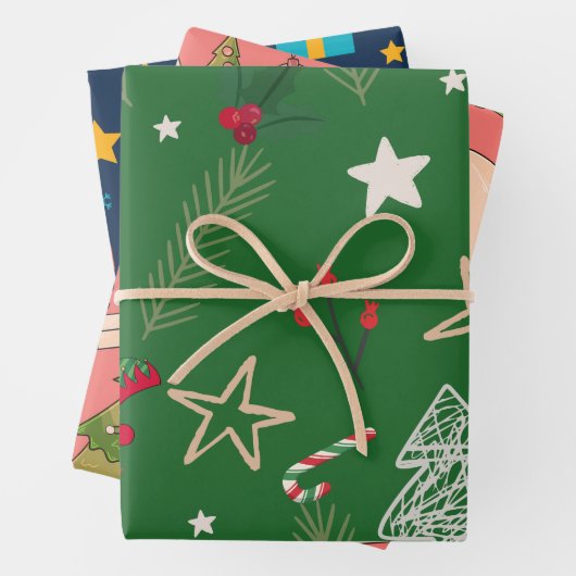 Feierliche Wraps für glückliche Momente Geschenkpapier Set (Beispiel)