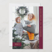 Feierliche Wünsche | Modernes One Foto Feiertagskarte (Vorderseite)