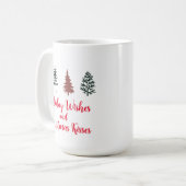 Feierliche Wünsche und Weihnachtsküsse Kaffeetasse (Vorderseite Links)