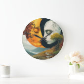 "Feierliche Zeit: Sun & Moon Wall Clock" Große Wanduhr (Zuhause)