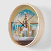 "Feierliche Zeit: Yuletide Elegance Wall Clock" Uhr (Winkel)