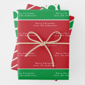 Feierliche Zusammensetzung Rot Grün Geschenkpapier Set (Beispiel)