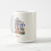 Feierlicher 4. Juli Personalisiertes Patriotisches Kaffeetasse (Vorderseite Links)