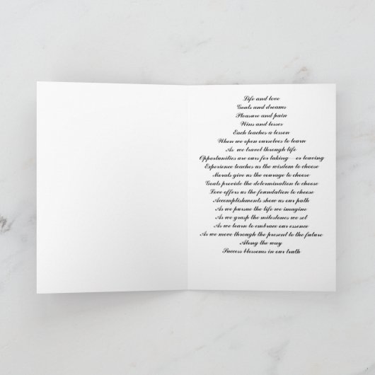 Feierlicher Abschluss Karte (Innenseite)