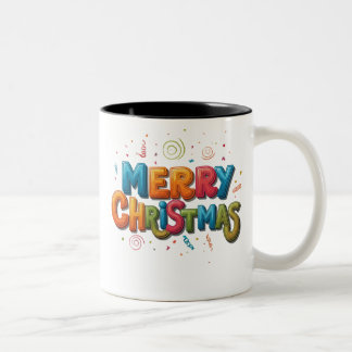 "Feierlicher Anlass: Frohe Weihnachten!" Zweifarbige Tasse