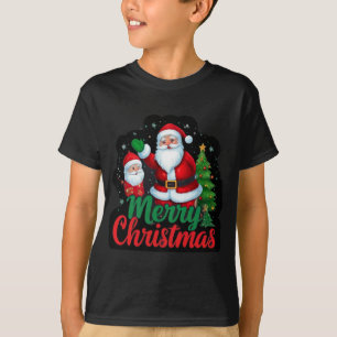 "Feierlicher Anlass: Frohe Weihnachtsbaume und Wei T-Shirt