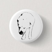 Feierlicher Augenzwinkern, Lächelndes Labrador Abz Button (Vorderseite)