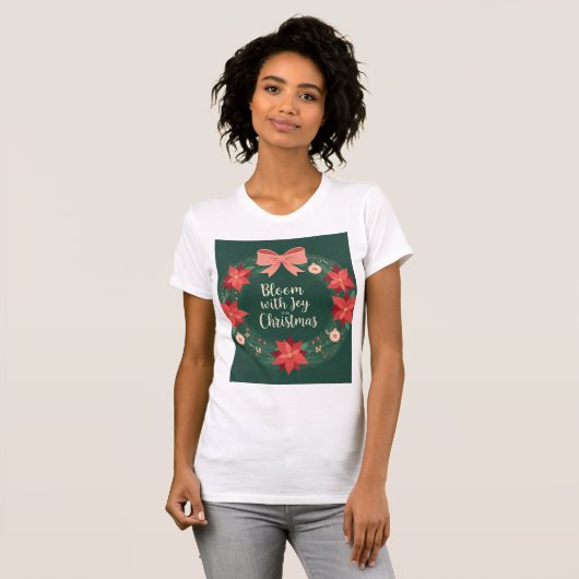 Feierlicher Blumenreath T-Shirt (Vorne ganz)