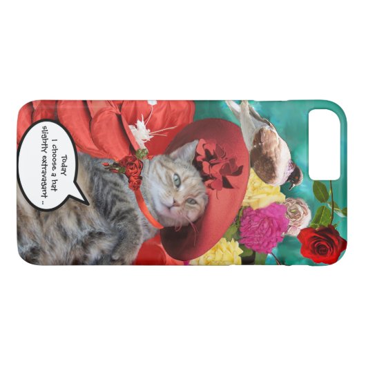 FEIERLICHER CAT-PRINZESTATUS, ROTER HAT MIT SCHWEI Case-Mate iPhone HÜLLE (Rückseite (Horizontal))