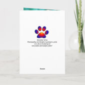 FEIERLICHER CAT-PRINZESTATUS, ROTER HAT MIT SCHWEI KARTE (Rückseite)