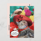 FEIERLICHER CAT-PRINZESTATUS, ROTER HAT MIT SCHWEI POSTKARTE (Vorne/Hinten)