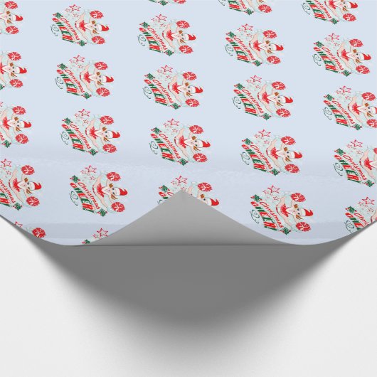 Feierlicher Cheerleader Geschenkpapier (Ecke)