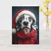 Feierlicher Dalmatiner im Santa Atoll Karte (Gelbe Blume)