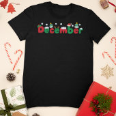 Feierlicher Dezember HandGezeichnet T-Shirt