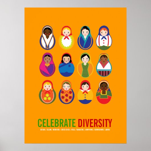 Feierlicher Diversity Multikultureller Tag Poster (Vorne)