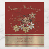 Feierlicher Feiertag Laurel Weinetikett (Einzelnes Label)