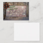 Feierlicher Frost und Sparkle: Sonnenbeleuchtete U Mitteilungskarte (Vorne/Hinten)